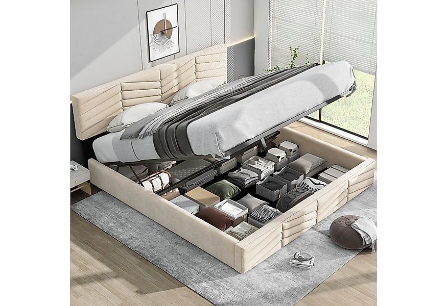 HAUSS SPOLE Polsterbett Polsterbett hydraulisches Doppelbett Funktionsbett günstig online kaufen