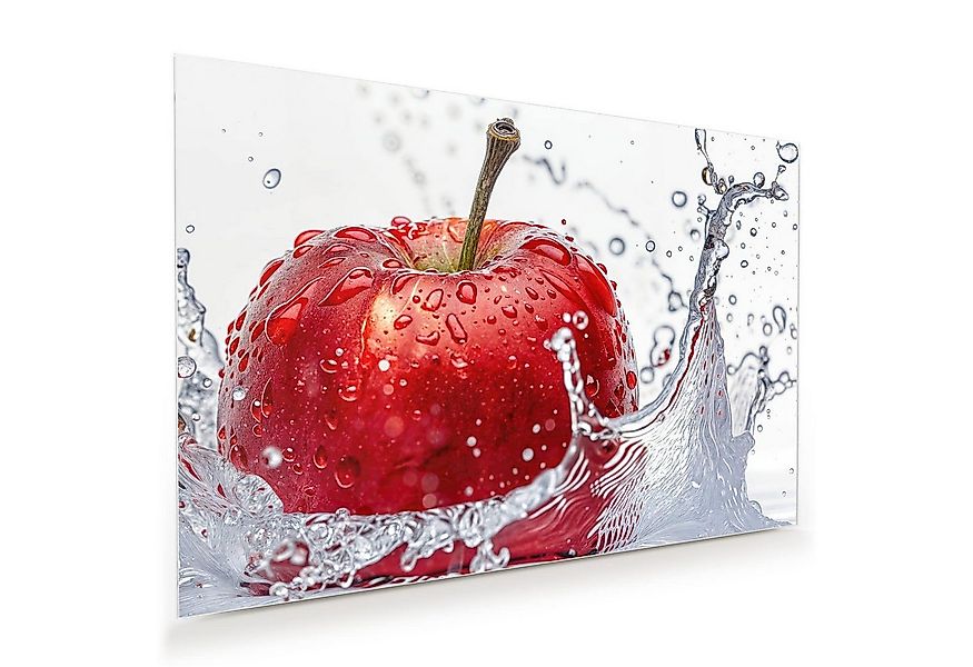 Primedeco Glasbild Wandbild Spritzender Apfel mit Aufhängung, Gewürze & Frü günstig online kaufen