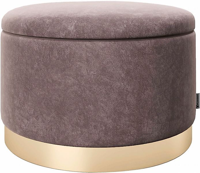 PLAYBOY Pouf "SUE" Abnehmbarer Deckel, innen Stauraum für Decken, Kissen un günstig online kaufen