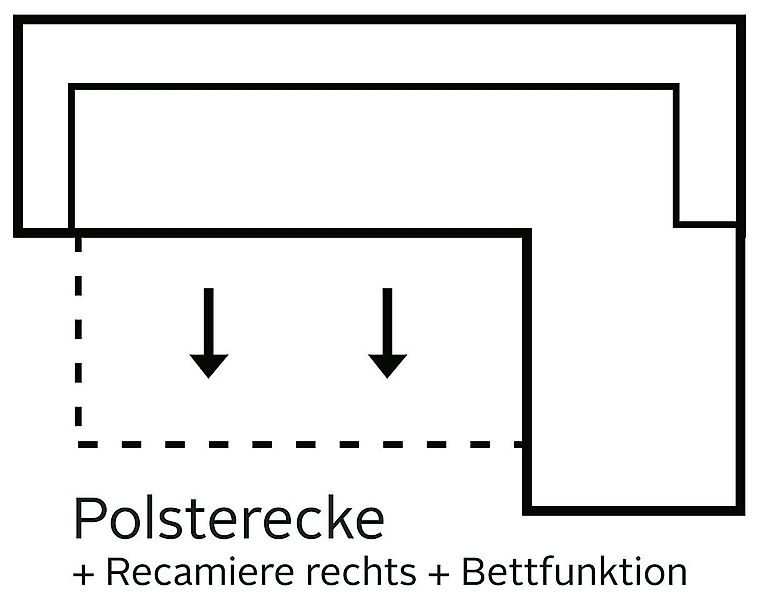 COTTA Ecksofa Driver L-Form, mit Kopfteilverstellung, günstig online kaufen