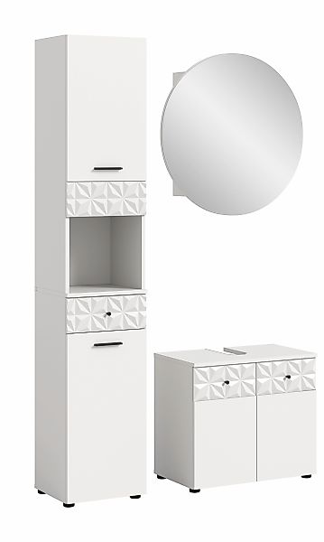 INOSIGN Badezimmer-Set "VICENZA, TOPSELLER, Breite 110cm, 3-teilig, mit Orn günstig online kaufen