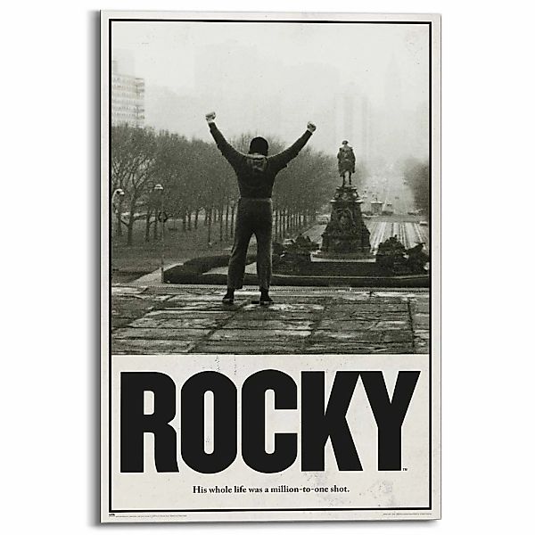 Reinders Deco-Panel "Rocky - Rocky Balboa", Teenager Zimmer - Schwarz-Weiß günstig online kaufen