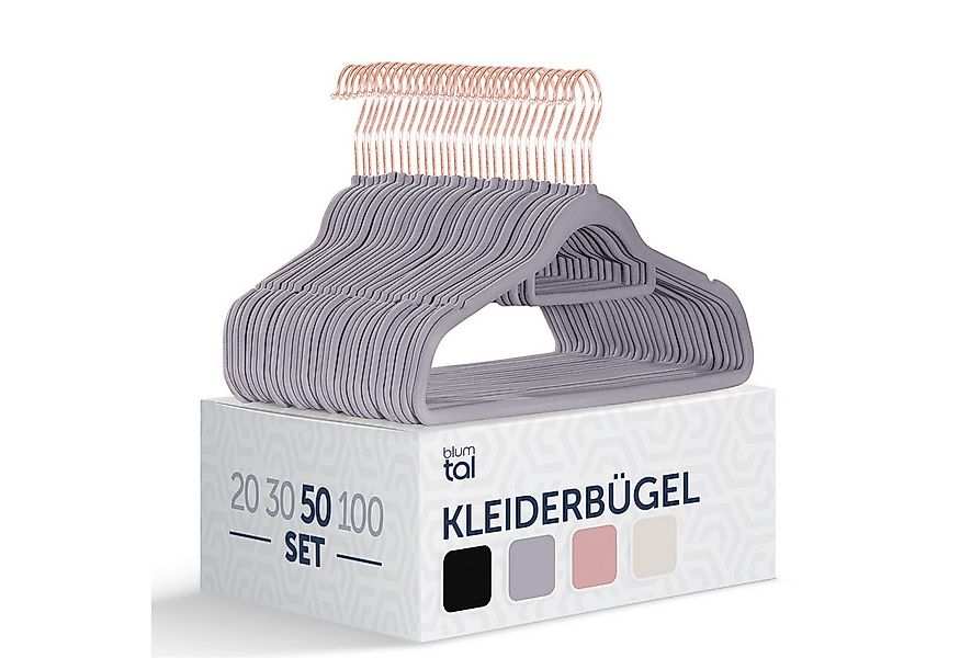 Blumtal Kleiderbügel Rutschfest - Samtoptik - Platzsparend, (50-tlg), Premi günstig online kaufen
