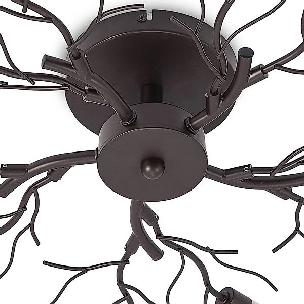 Lindby Deckenlampe Bigna 9626633 Modern in Braun aus Metall 10-flammig G9 W günstig online kaufen