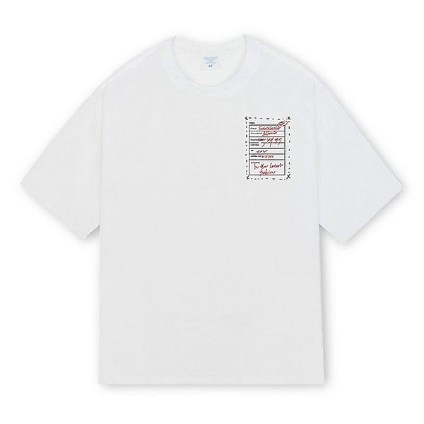 YRIIOMO T-Shirt Kurzarm T Shirt mit kreativem Buchstaben Design, aus weiche günstig online kaufen