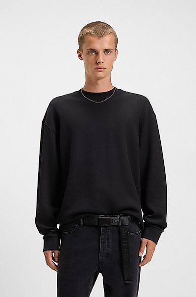 HUGO Blue Langarmshirt Nuwolo mit Logo-Badge günstig online kaufen