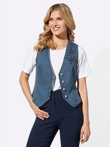 Sieh an! Jerseyweste Jeansweste . günstig online kaufen