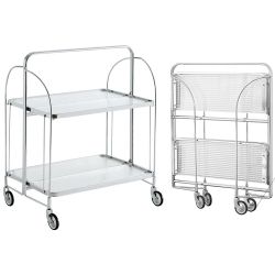 PFCTART Beistellwagen klappbar Servierwagen, Metall-Stauraumwagen, Küchenwa günstig online kaufen