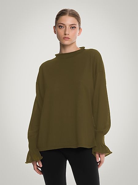 Wolford - Cashmere Loose Top Long Sleeve, Frau, earth green, Größe: XS günstig online kaufen