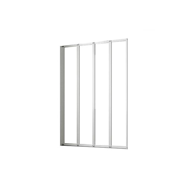 Duschparadies 120 x 140cm Badewannenaufsatz 4tlg Faltwand 4mm ESG Sicherhei günstig online kaufen