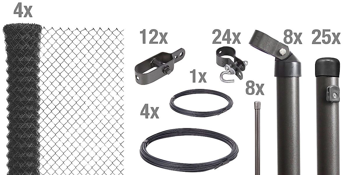 Alberts Maschendrahtzaun, (Set), Höhe: 80 - günstig online kaufen