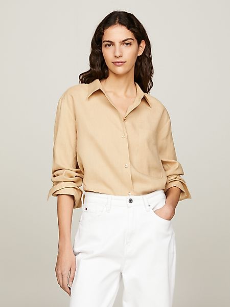 Tommy Hilfiger Hemdbluse LINEN EASY FIT günstig online kaufen