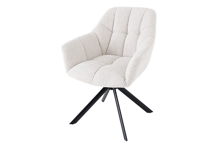 riess-ambiente Polsterstuhl PAPILLON creme / schwarz - Bürostuhl, Auto Retu günstig online kaufen