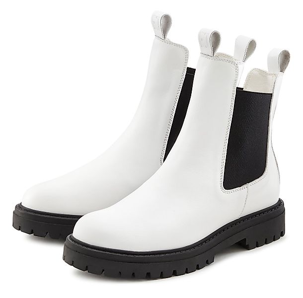 Elbsand Stiefelette Chelseaboots, Schlupfstiefel, Bikerboots aus Leder günstig online kaufen