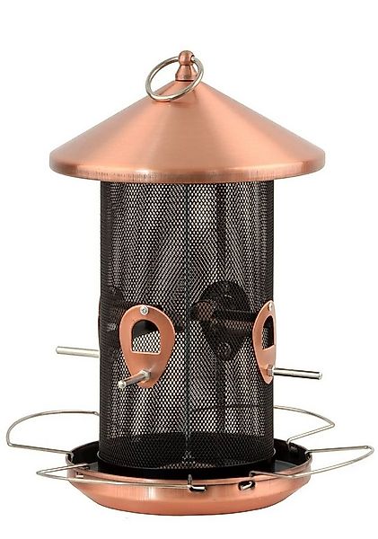 sesua Vogelhaus Metall Vogelfuttersäule Kupfer 30 cm Vogelfutterstation Fut günstig online kaufen