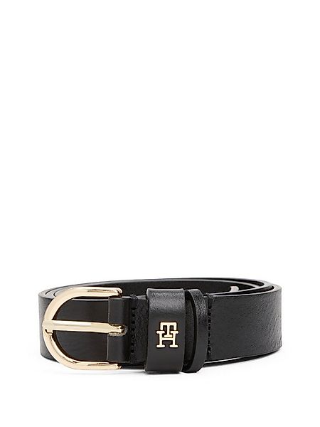 Tommy Hilfiger Ledergürtel ESSENTIAL EFFORTLESS 2.5 cm breit GOLD Logoemble günstig online kaufen