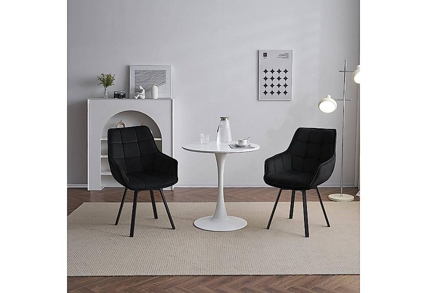 EUGAD Esszimmerstuhl (6 St), drehbar, bequem modern, mit Metallbeinen günstig online kaufen