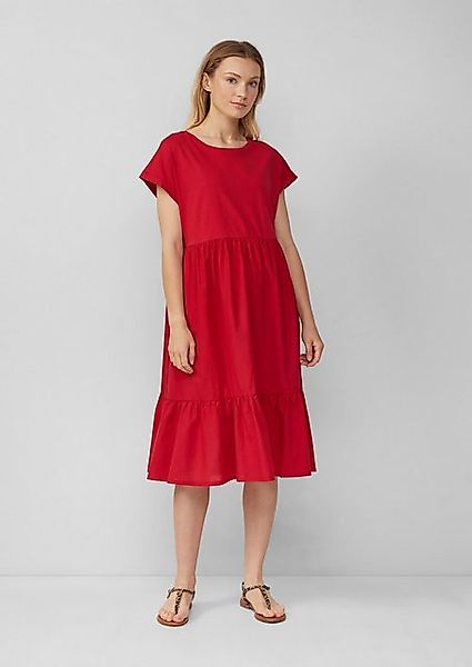 s.Oliver Maxikleid Stufenkleid im Relaxed Fit mit überschnittenen Schultern günstig online kaufen