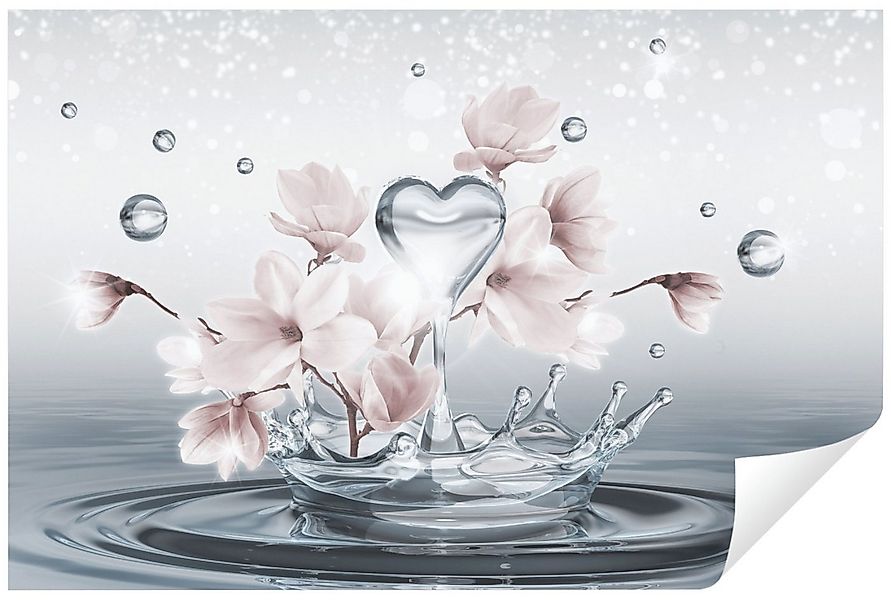 Wallarena Fototapete Blumen Magnolie 3D Vlies Tapete Wohnzimmer Schlafzimme günstig online kaufen