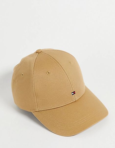 Tommy Hilfiger – Beigefarbene Kappe mit kleinem Flaggenlogo-Neutral günstig online kaufen