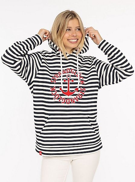 Zwillingsherz Kapuzensweatshirt "Streifen Strandglück" gestreift, Stickerer günstig online kaufen