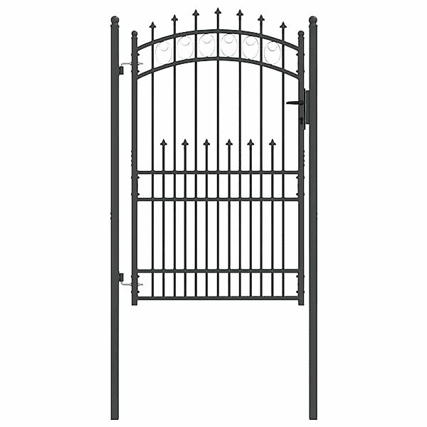 vidaXL Zauntor mit Spitzen Grau 200 x 100 cm Pulverbeschichteter Stahl 4200 günstig online kaufen