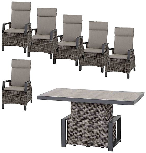 Siena Garden Garten-Essgruppe "Corido", (7 tlg.) günstig online kaufen