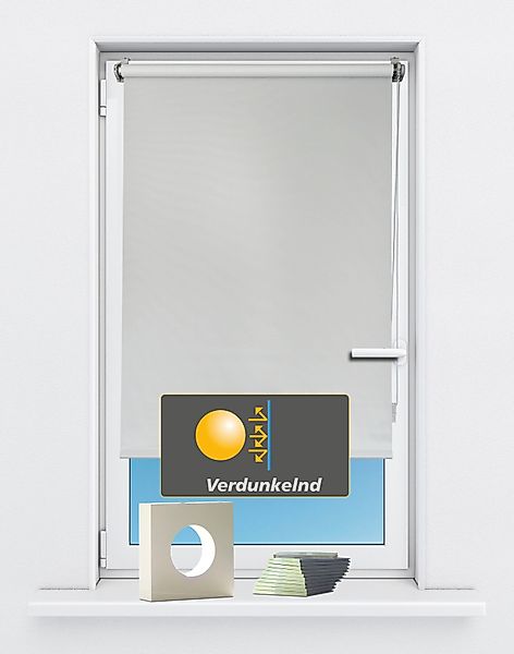 Seitenzugrollo Seitenzugrollo 'Luna', verdunkelnd, Klemmfix, ohne günstig online kaufen