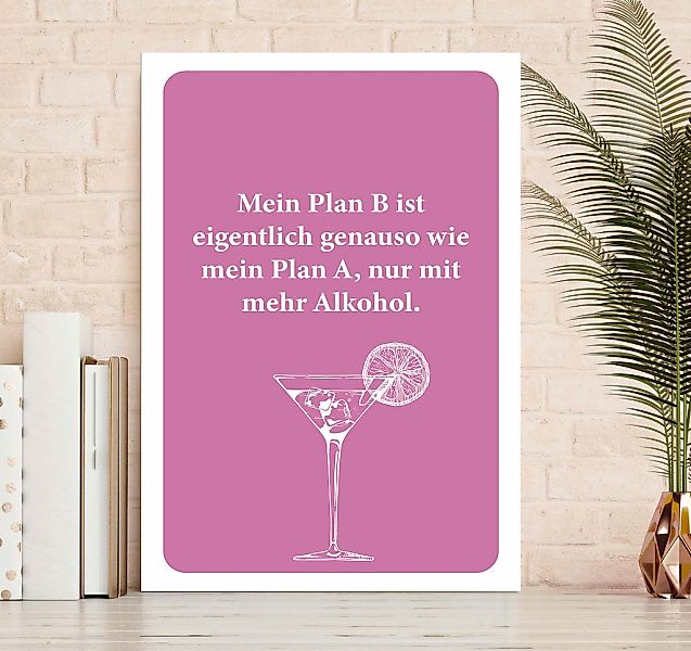 queence Metallbild "Plan B", Schriftzüge, (1 St.), Stahlschilder günstig online kaufen