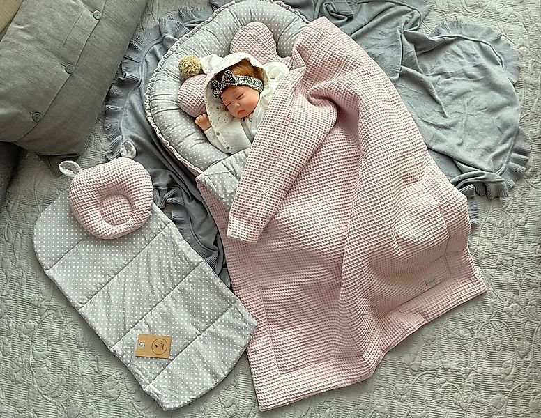 Loolay Bettnestchen WAFFELPIQUE Baumwolle BABYNEST Babykokon Neugeborene Ba günstig online kaufen