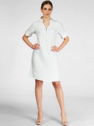Caspar Sommerkleid SKL037 knielanges Damen Leinenkleid günstig online kaufen