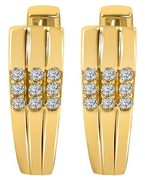 Adelia´s Klappcreolen "Damen Ohrringe – Klappcreole aus 333 Gold mit Zirkon günstig online kaufen