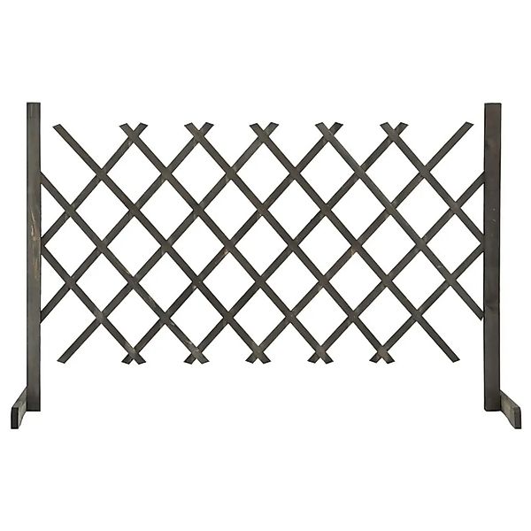 vidaXL Garten-Rankzaun Grau 120x90 cm Massivholz Tanne 314825 günstig online kaufen