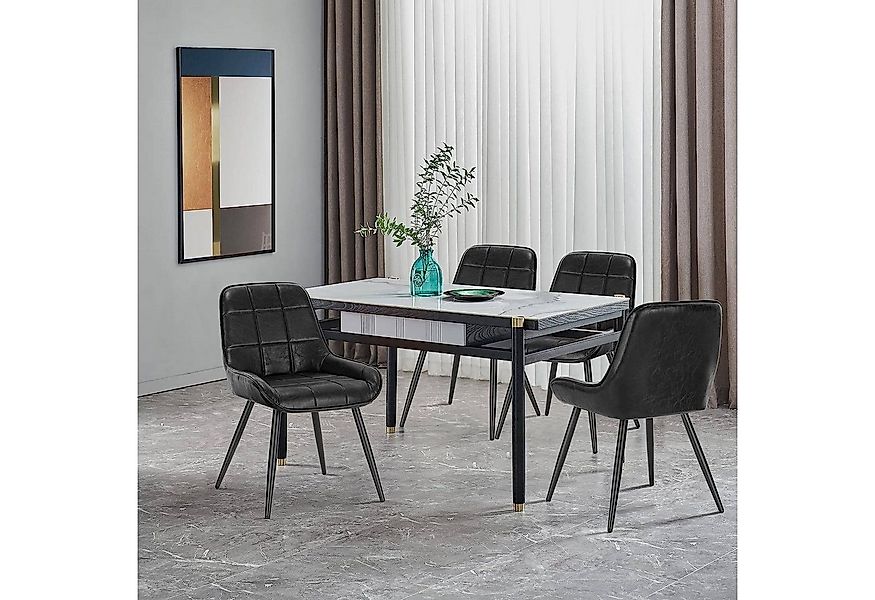 Woltu Esszimmerstuhl (4 St), Polsterstuhl Samt Akzentstuhl mit Rückenlehne günstig online kaufen