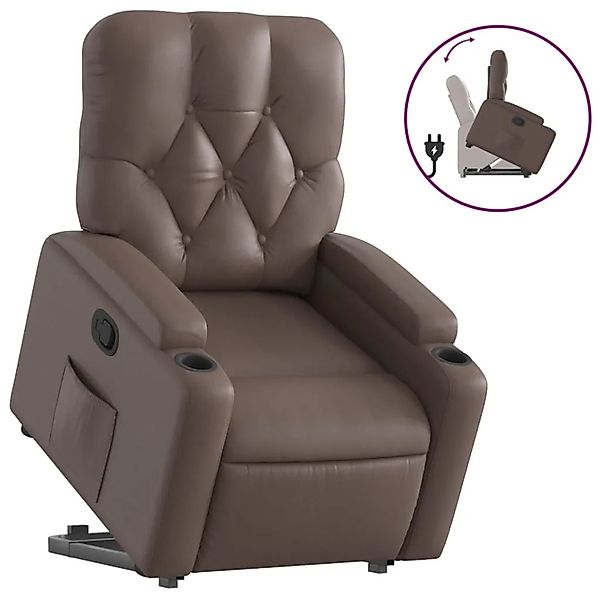 vidaXL Relaxsessel mit Aufstehhilfe Braun Kunstleder 3204774 günstig online kaufen