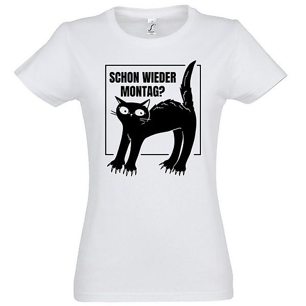 Youth Designz Print-Shirt Montags Katze Damen T-Shirt mit modischen Frontpr günstig online kaufen