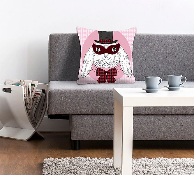 queence Dekokissen "Bunny Holmes" mit einem Detektiv Hasen günstig online kaufen