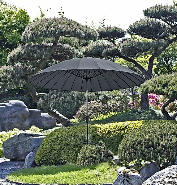 Garden Pleasure Sonnenschirm "Sonnenschirm mit 24 Streben, anthrazit, TOPSE günstig online kaufen