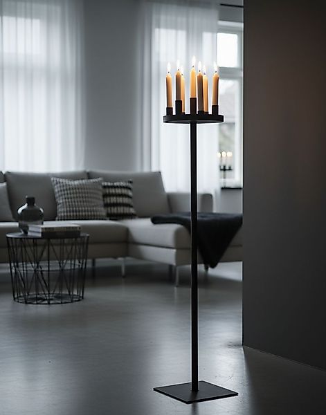 Hochwertiger Kerzenhalter auf Ständer Eisen Rose, Höhe 100 cm günstig online kaufen