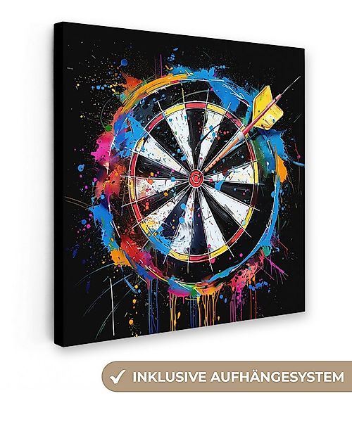 OneMillionCanvasses® Leinwandbild Graffiti - Sport - Darts - Dartscheibe, F günstig online kaufen