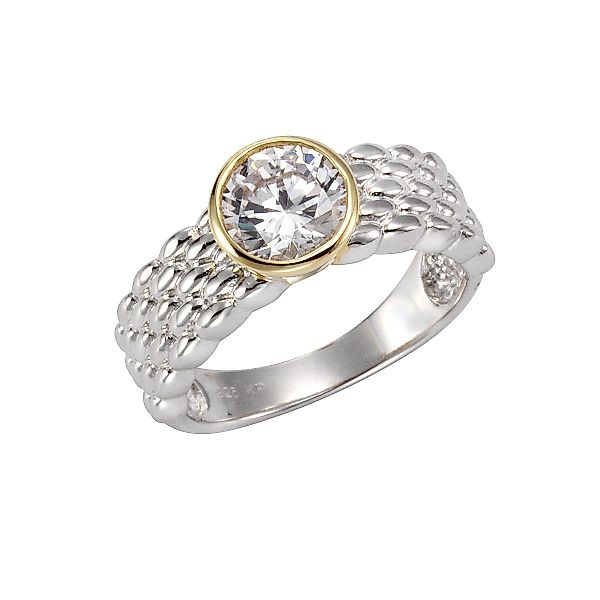 Vivance Fingerring 925 Silber zweifarbig Zirkonia günstig online kaufen