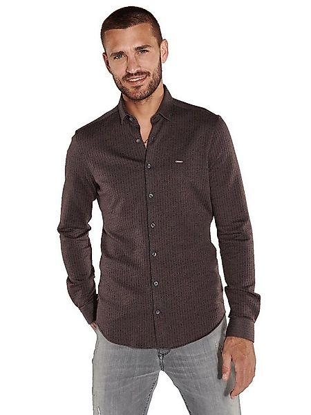 emilio adani Langarmhemd emilio adani Herren Langarm-Hemd regular, Bordeaux günstig online kaufen