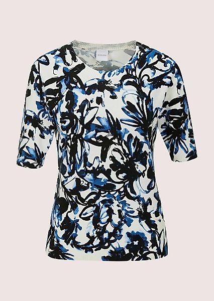 MADELEINE Longpullover "Strickpullover Glattstrickpullover mit Unikat-Print günstig online kaufen