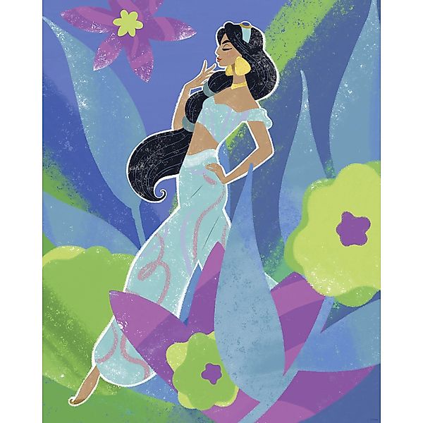 Komar Wandbild Disney Princess Jasmine in Blue 40 cm x 50 cm günstig online kaufen