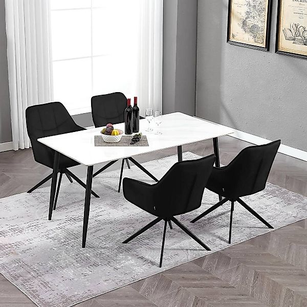 Woltu 4-Fußstuhl (2 St), Esszimmerstuhl drehbar, günstig online kaufen