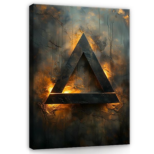 Wallarena Leinwandbild Abstrakt Loft Industrial Gold günstig online kaufen
