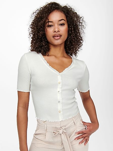 ONLY Kurzarmshirt ONLLAILA S/S BUTTON TOP günstig online kaufen