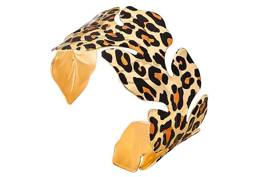 KARMA Armreif Damen Leo 6 cm modernes Design Modeschmuck (Leopard Muster, D günstig online kaufen