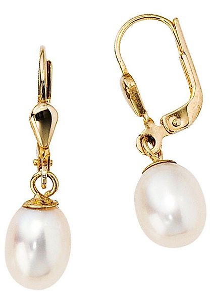JOBO Perlenohrringe, 585 Gold mit Süßwasser-Zuchtperlen günstig online kaufen