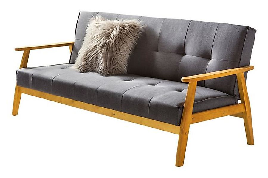 dynamic24 Schlafsofa Laitila, Sofa 190x85x81 cm dunkelgrau Webstoff günstig online kaufen